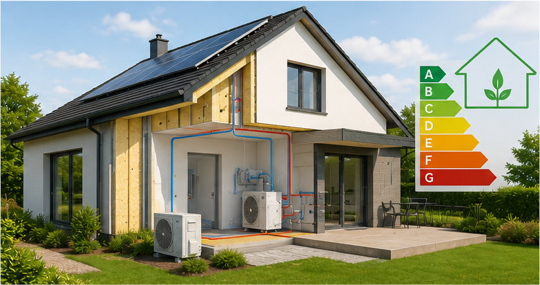 Maison bénéficiant d’une rénovation énergétique globale