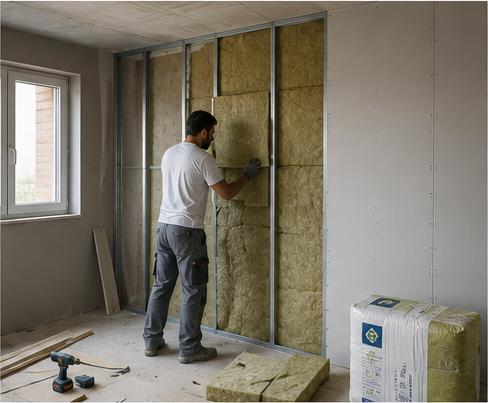 Isolation thermique intérieure d’un mur