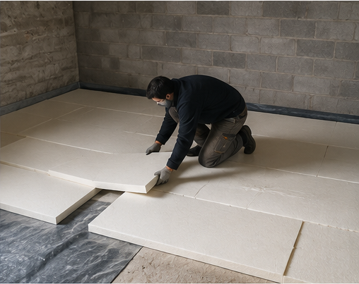 Isolation d’un plancher et d’un sous-sol